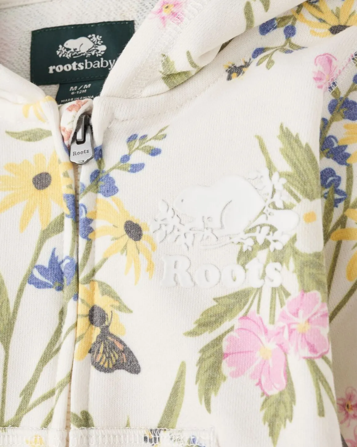 Baby Floral Full Zip Hoodie