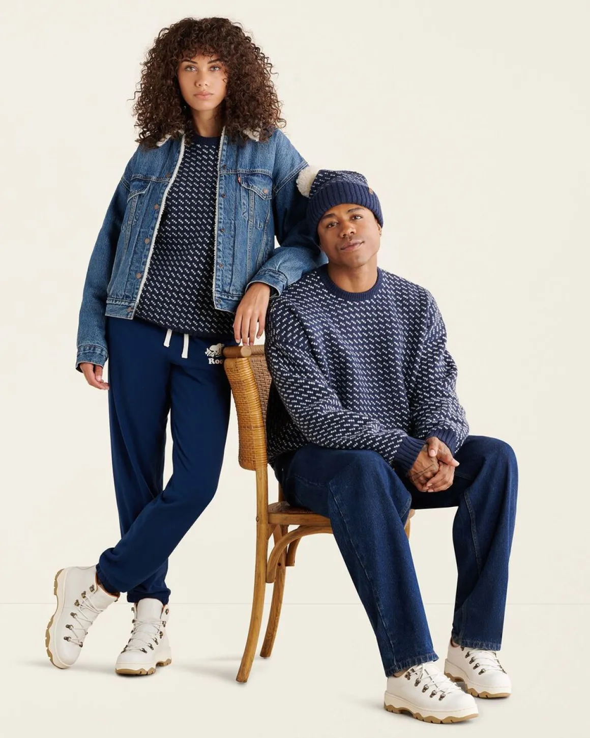 Falling Snow Oversized Crew Gender Free