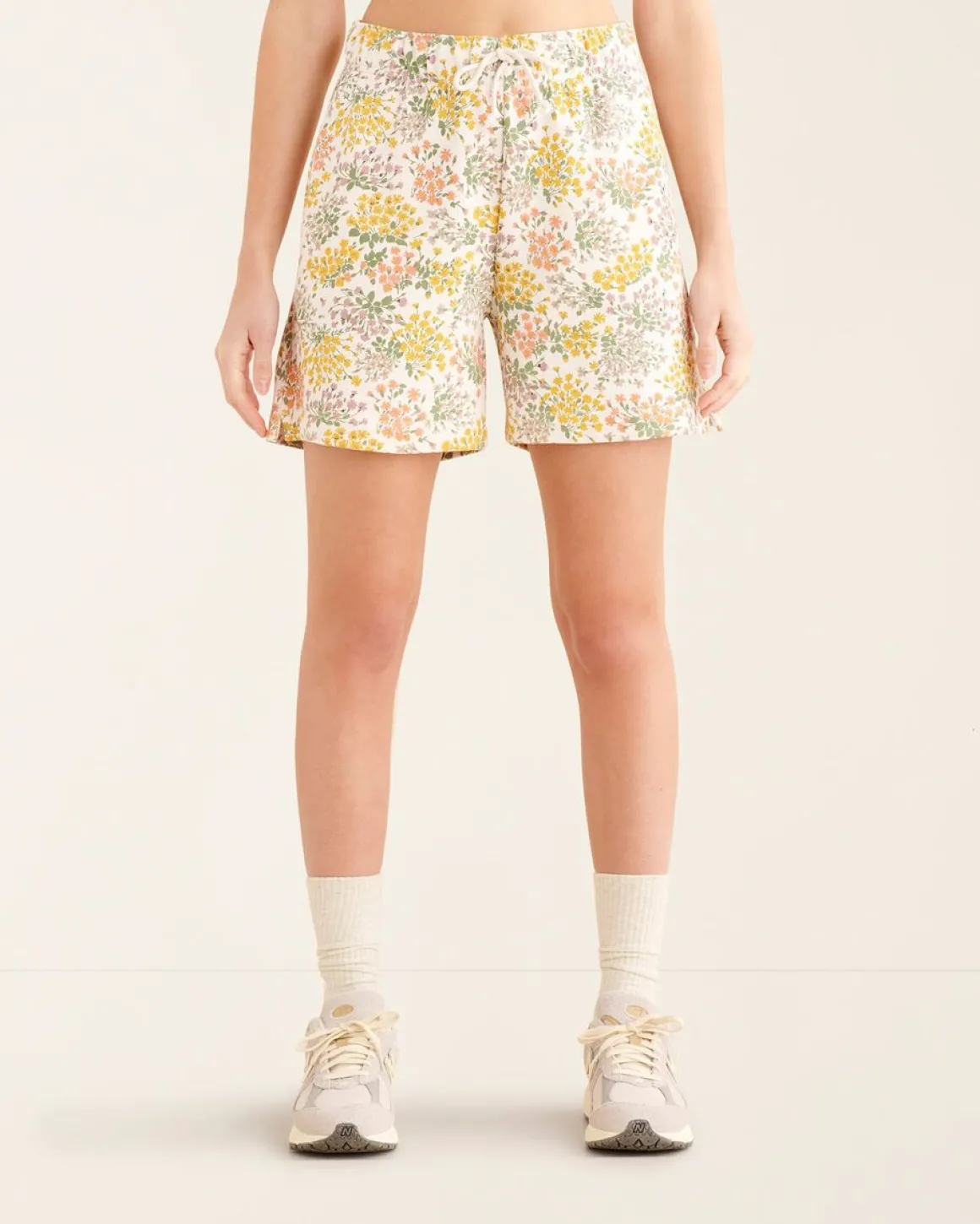 Floral Relaxed Sweatshort 6 Inch