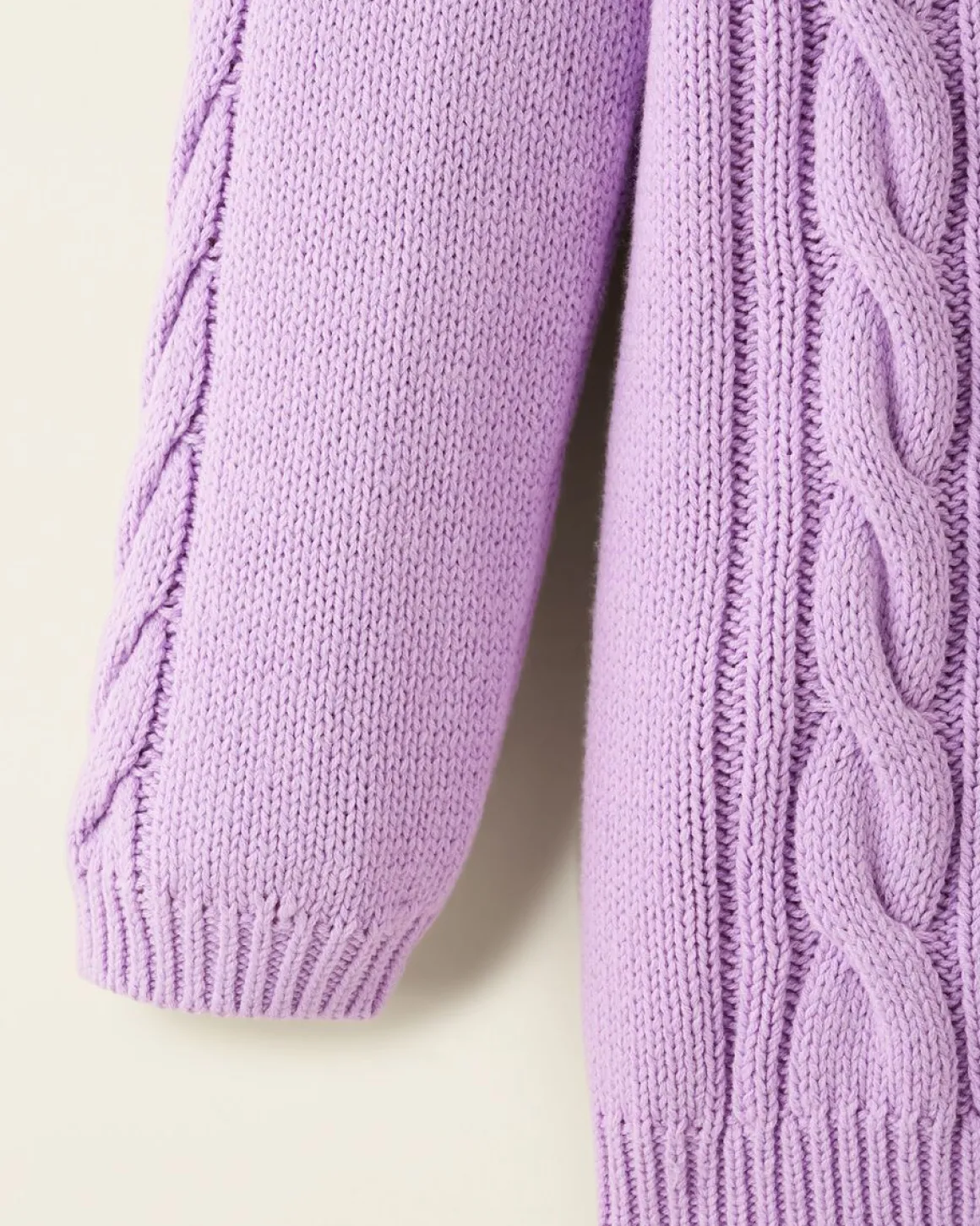 Girls Cable V-Neck Sweater Dress