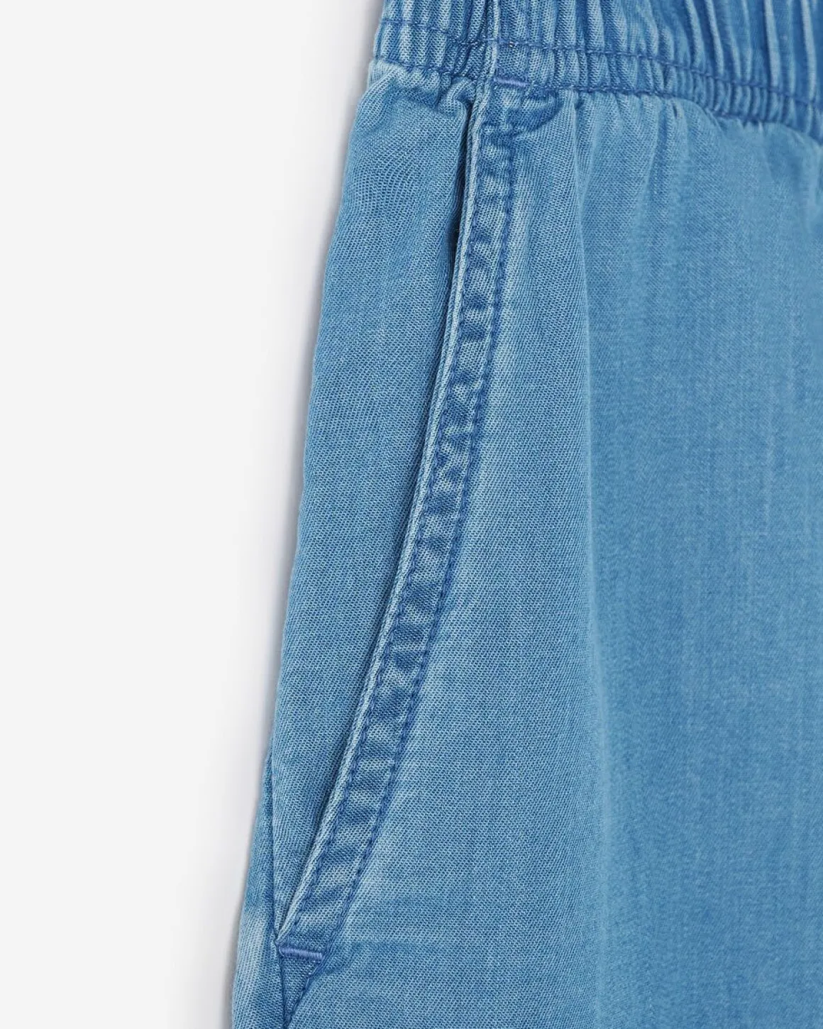Kids Chambray Camp Short