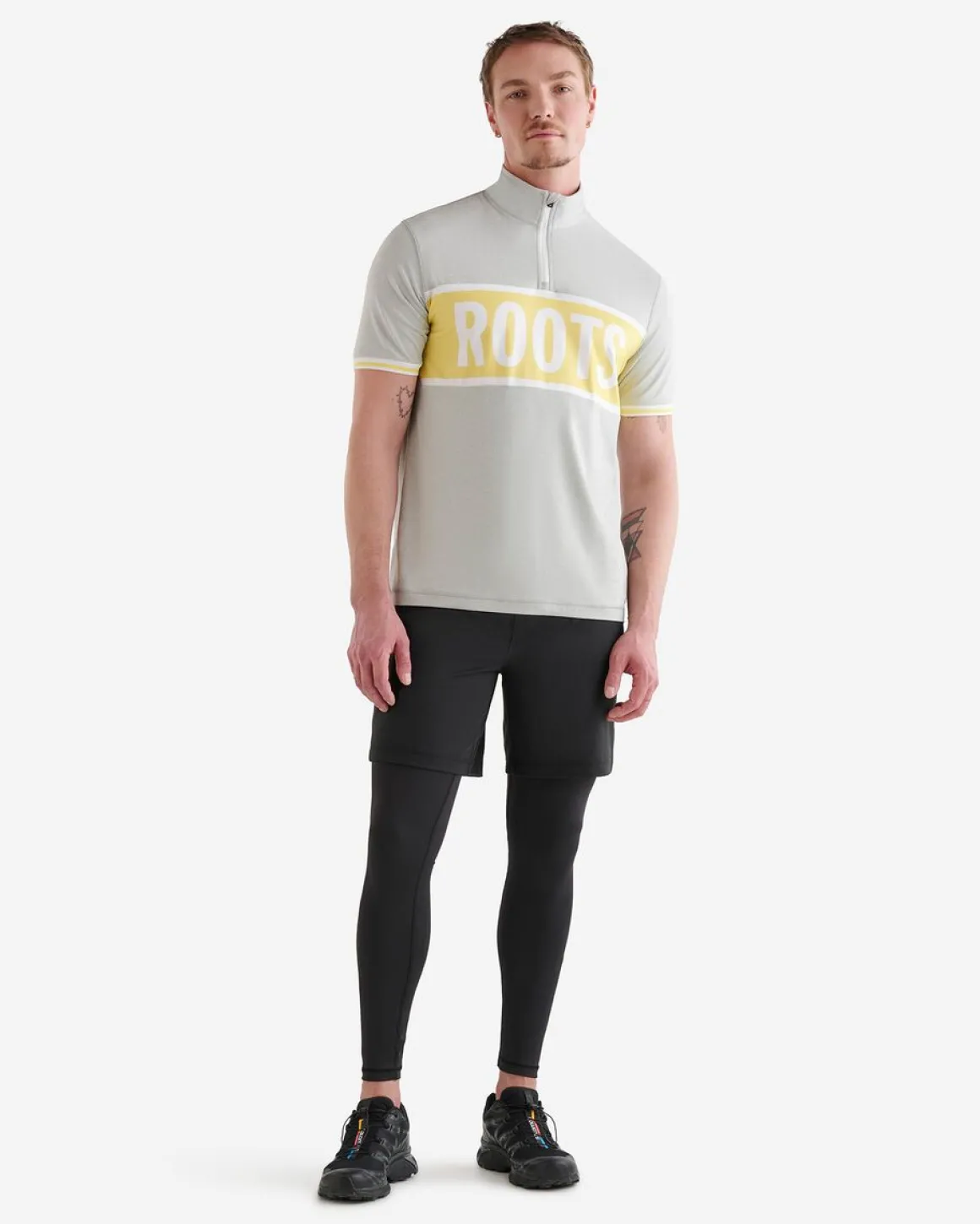 Renew Short Sleeve Half Zip Stein