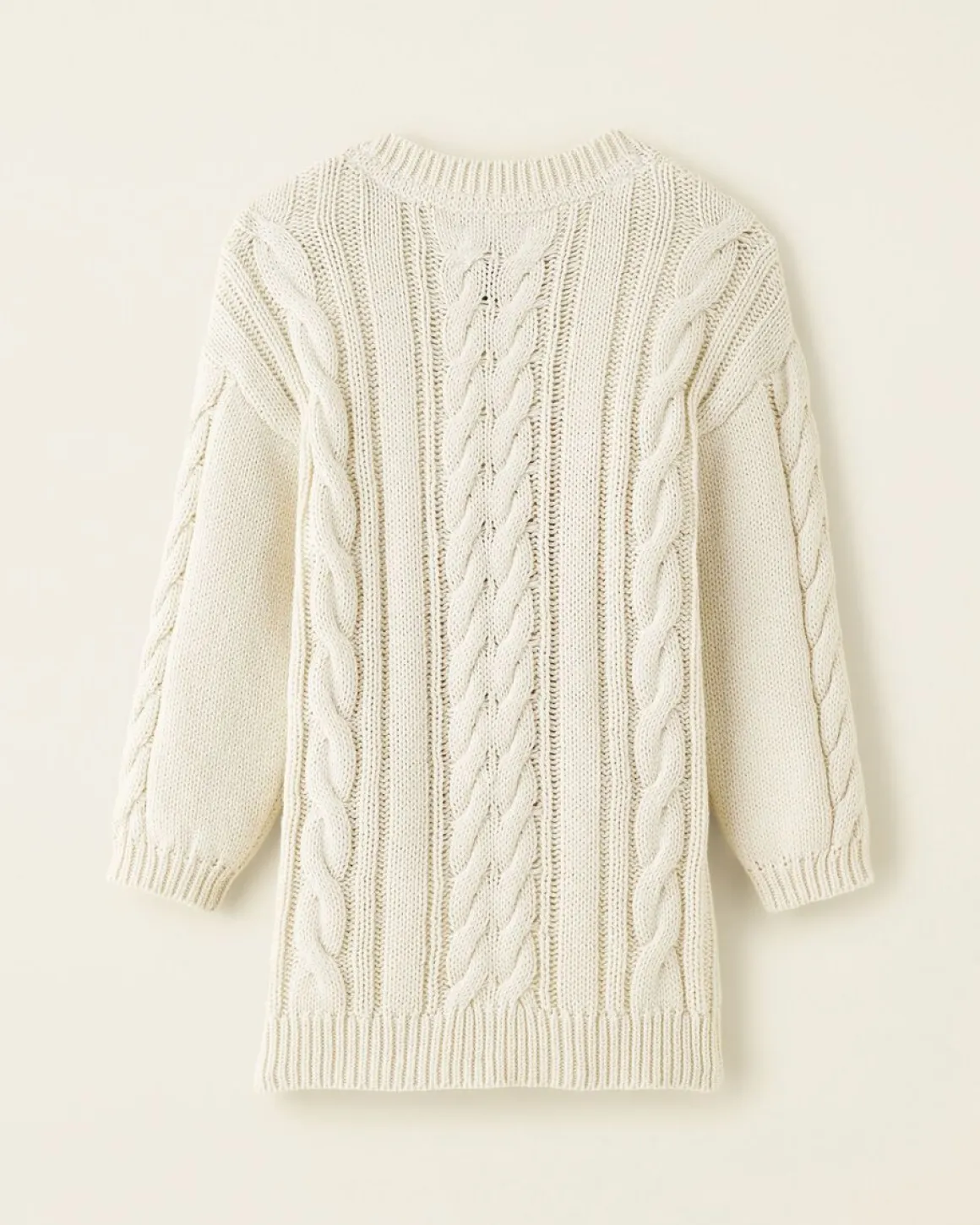 Toddler Girls Cable V-Neck Sweater Dress